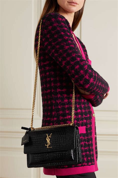 ysl sunset small bag|medium sunset leather shoulder bag.